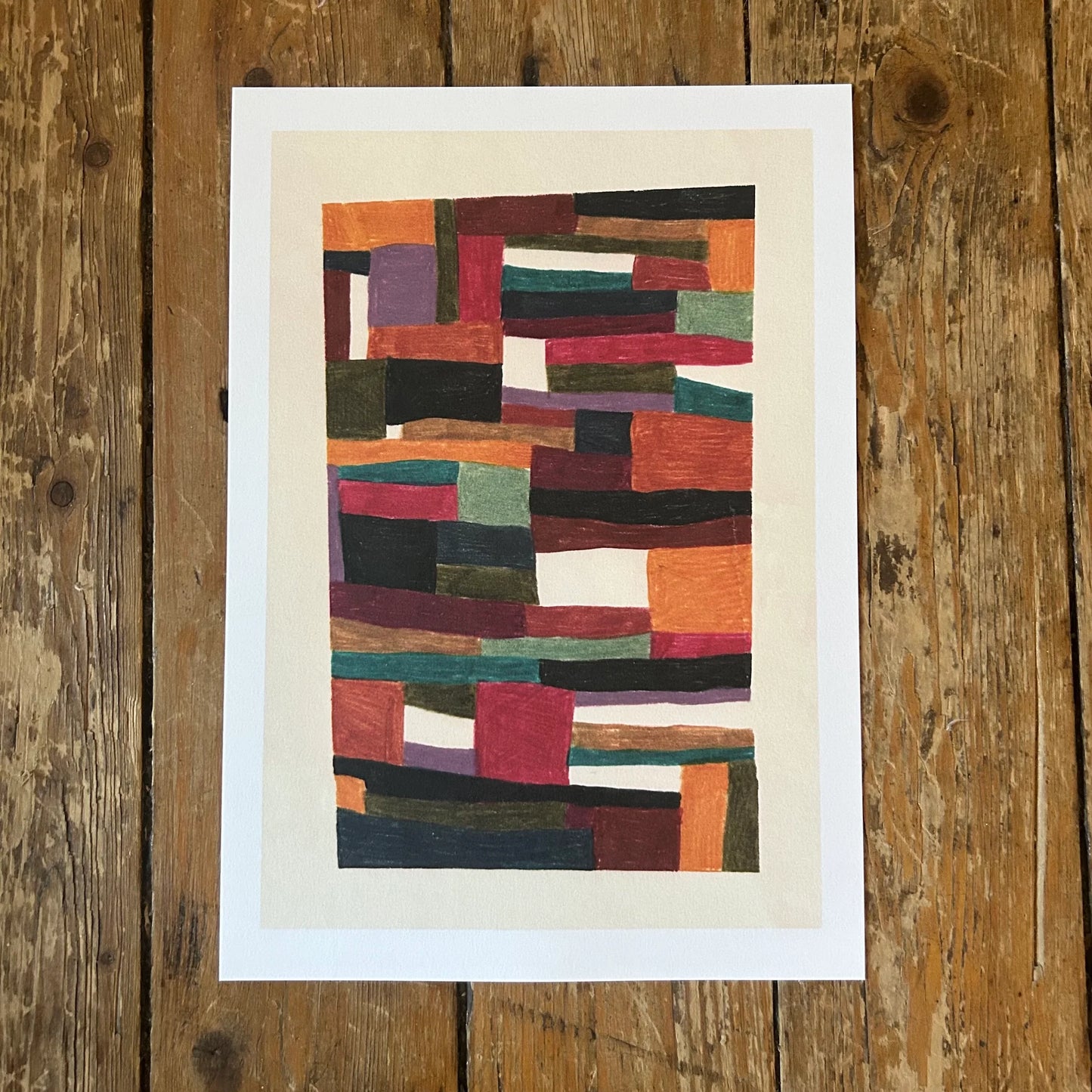 Colour Block Drawing Print