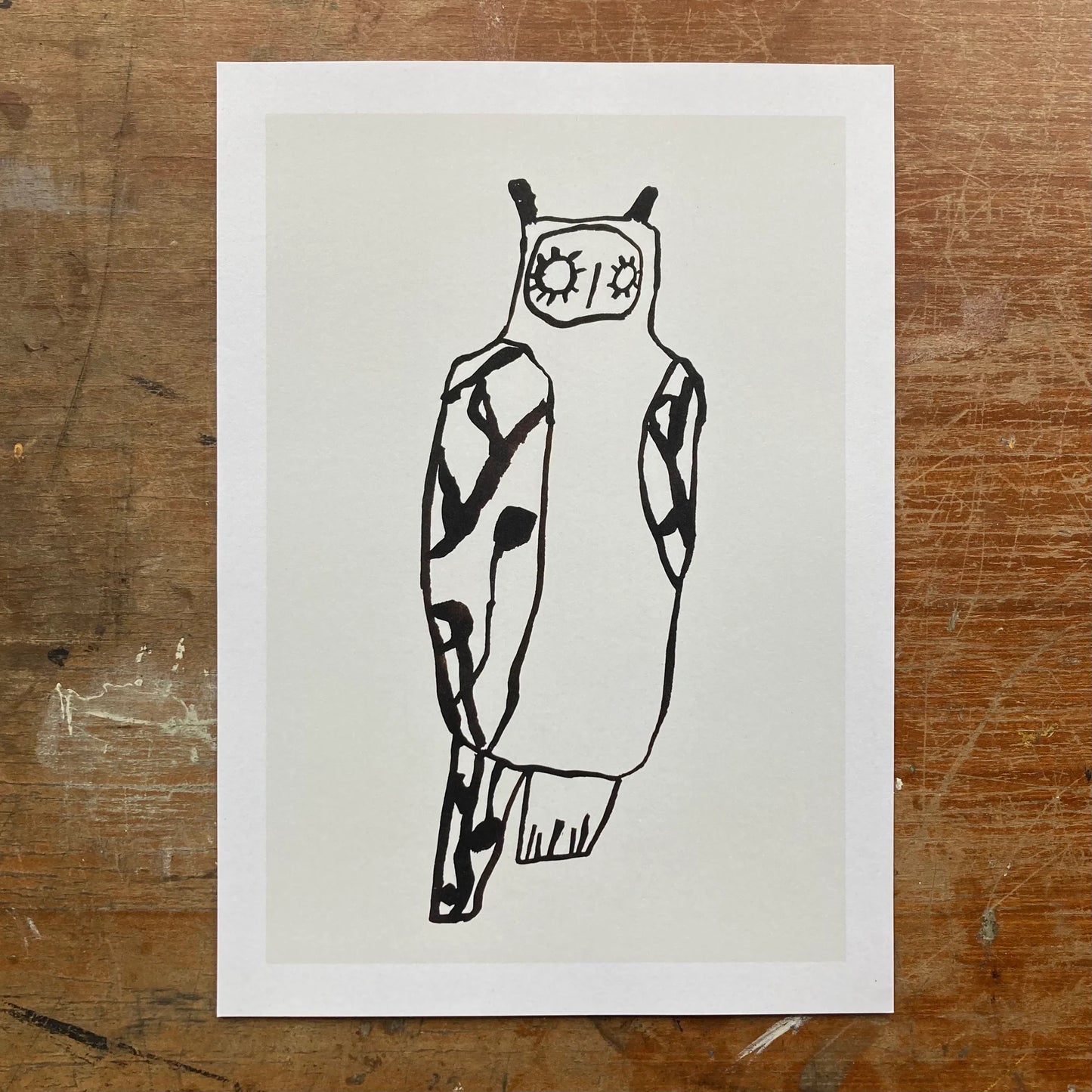 Owl Drawing Print